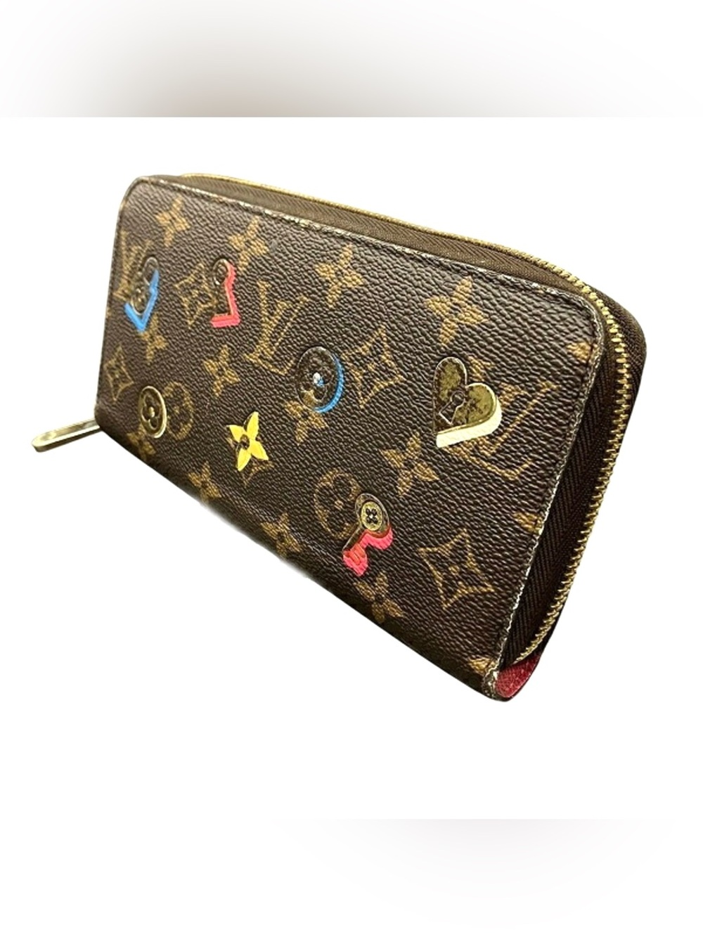 RARE LOUIS VUITTON Wallet Monogram Lovelock Wallet Purses Bag PVC Leather M641 - Picture 9 of 12